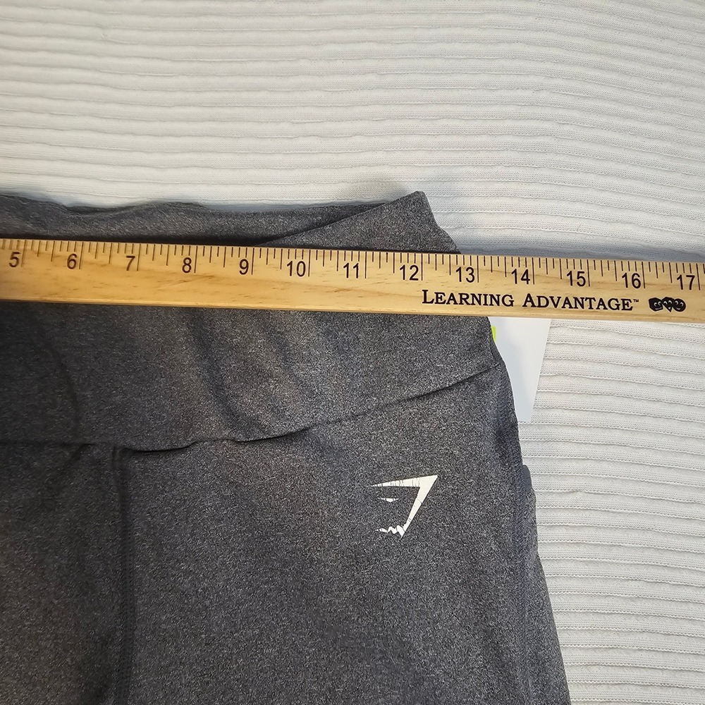 Gymshark Womens High Waisted Leggings Charcoal Grey Marl Athletic Yoga Pants S - Picture 5 of 6